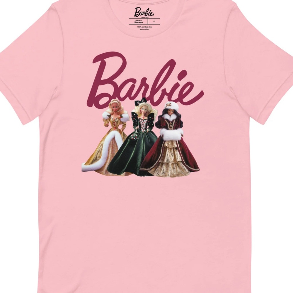 Vintage Holiday Barbie Pink T-Shirt 90s/00s Unisex 2X Brand New In Package